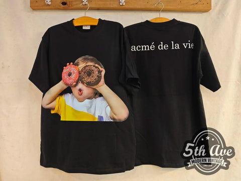 Acmé de la vie (ADLV) Boy with Donut Eyes Black T-shirt