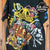 Aerosmith's Rockin' Journey: All-Over Print Single Stitch Black t shirt - Vintage Band Shirts