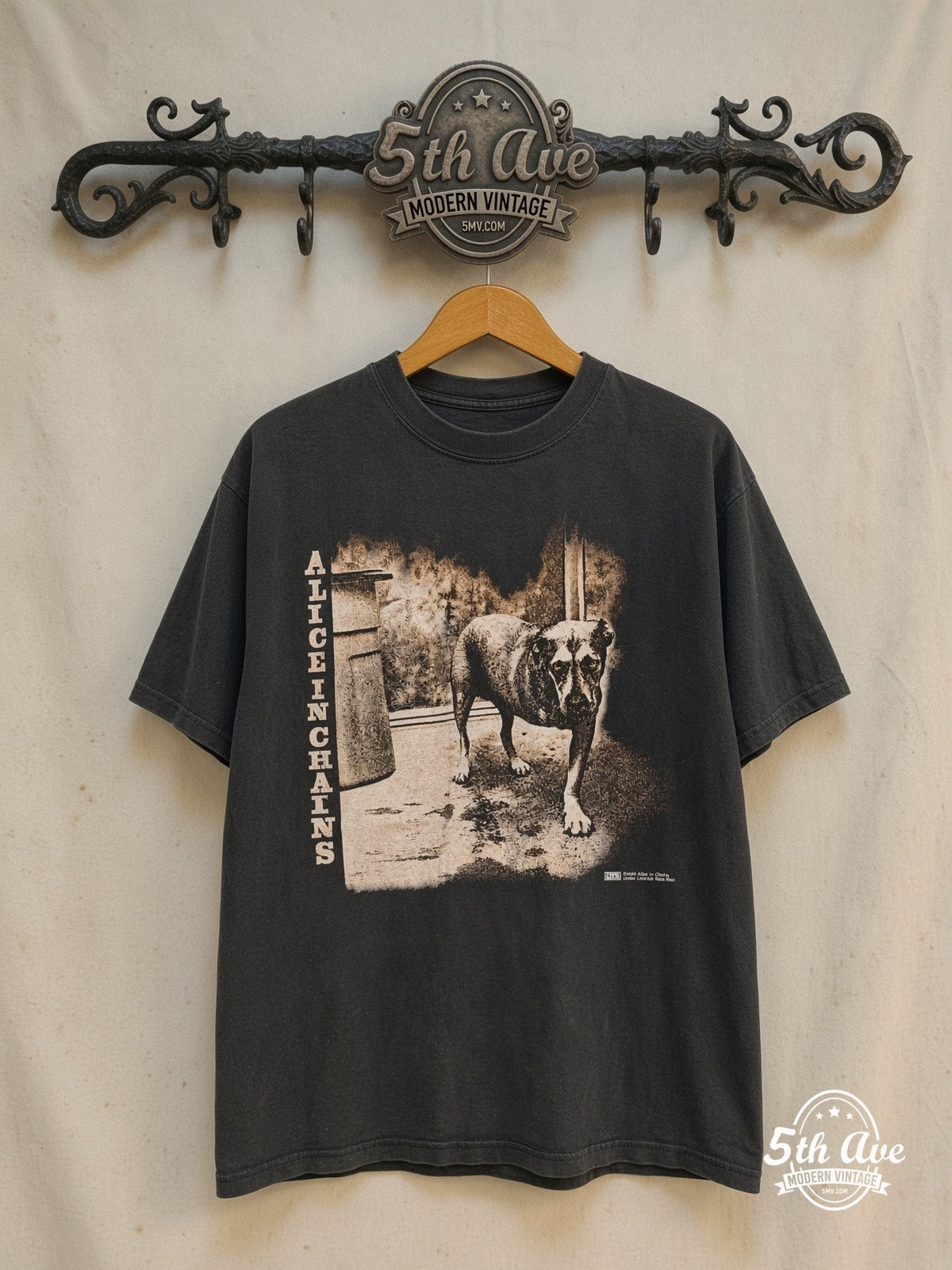 Alice in Chains Tripod Self-Titled vintage band t-shirt on rack