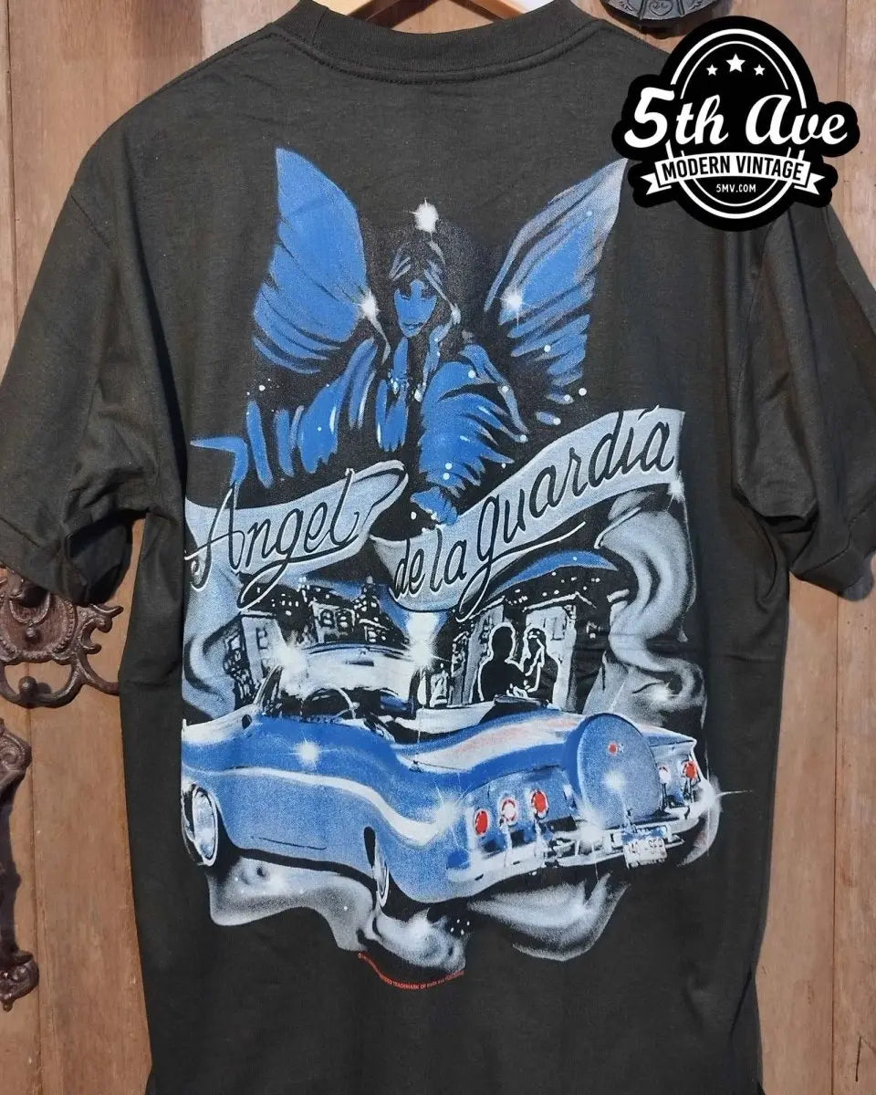 Angel dela guardia - Rollin hard lowrider low rider car culture t shirt - Vintage Band Shirts