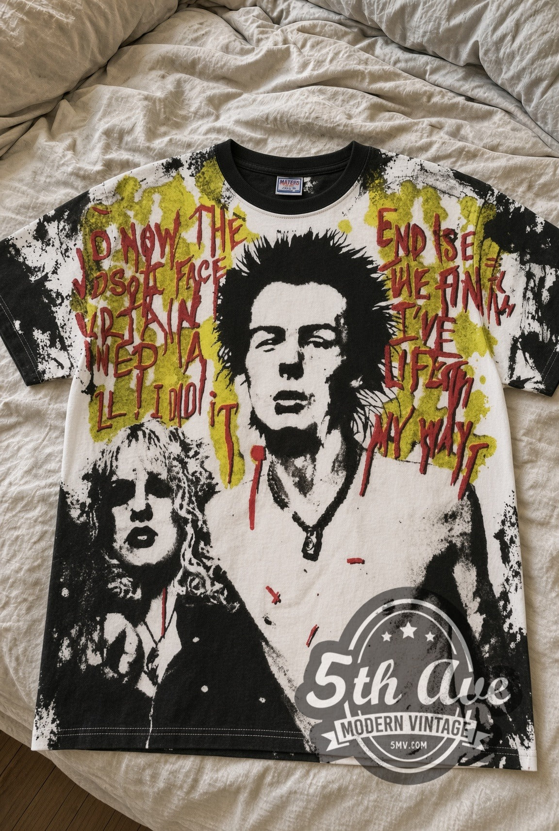 Sex Pistols Sid Vicious and Nancy Vintage Band T-Shirt