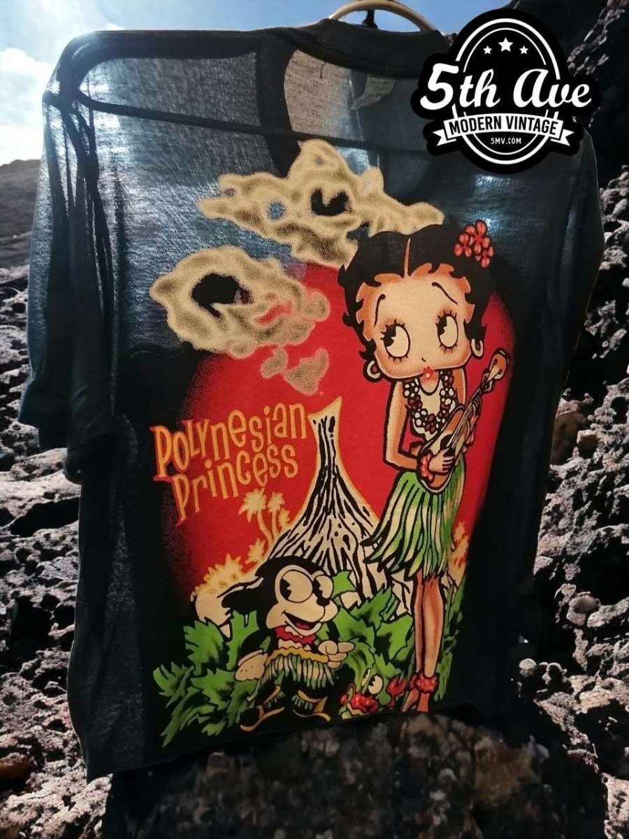 Betty Boop Aloha Hawaii Polynesian Princess Sheer t shirt - Vintage Band Shirts