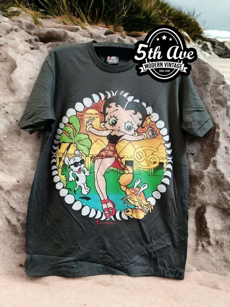 Betty boop surf all orders over print tshirt for men