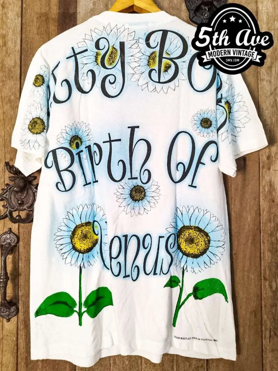 Betty Boop Birth of Venus - AOP all over print New Vintage Animation T shirt - Vintage Band Shirts