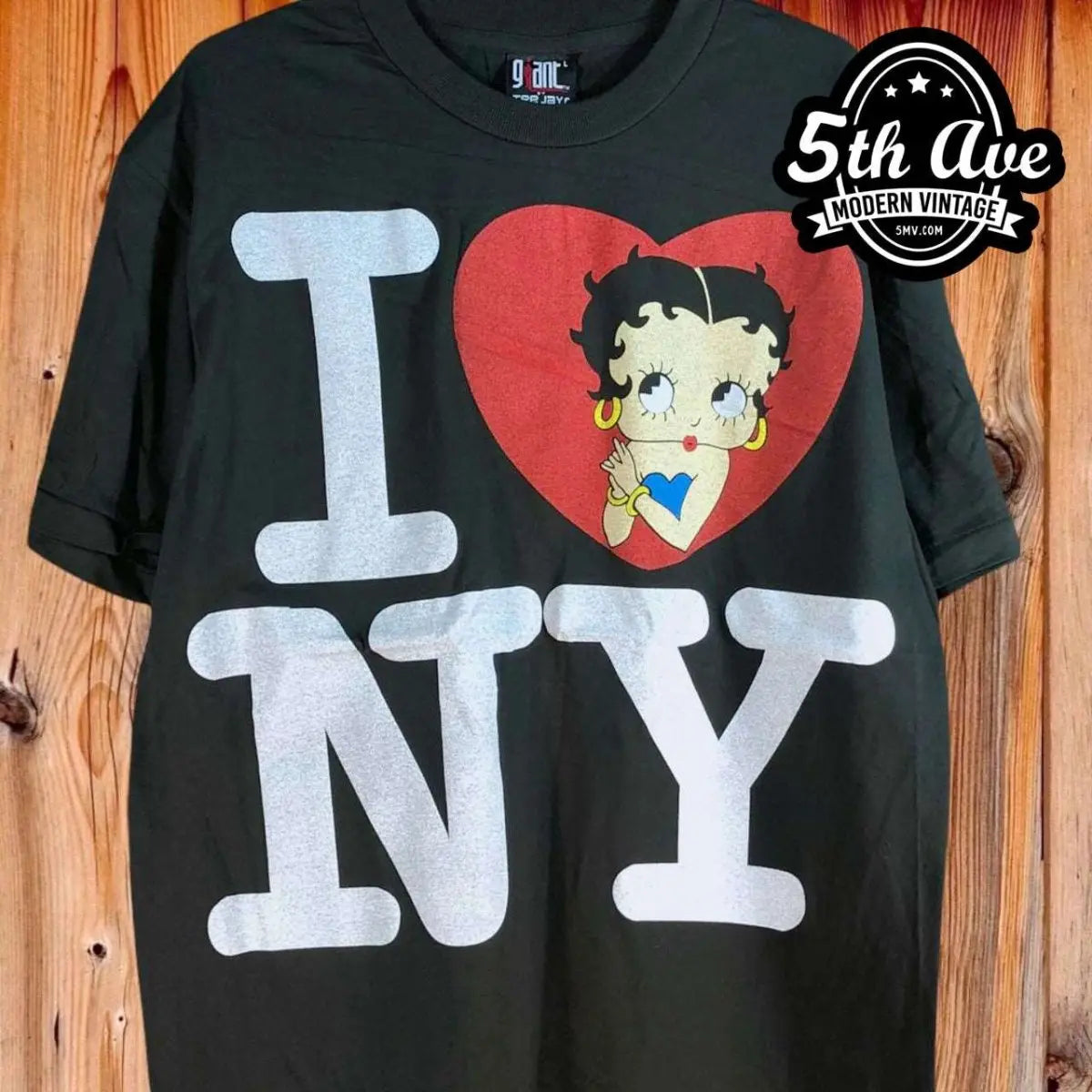 Betty Boop I Love New York - New Vintage Animation T shirt - Vintage Band Shirts