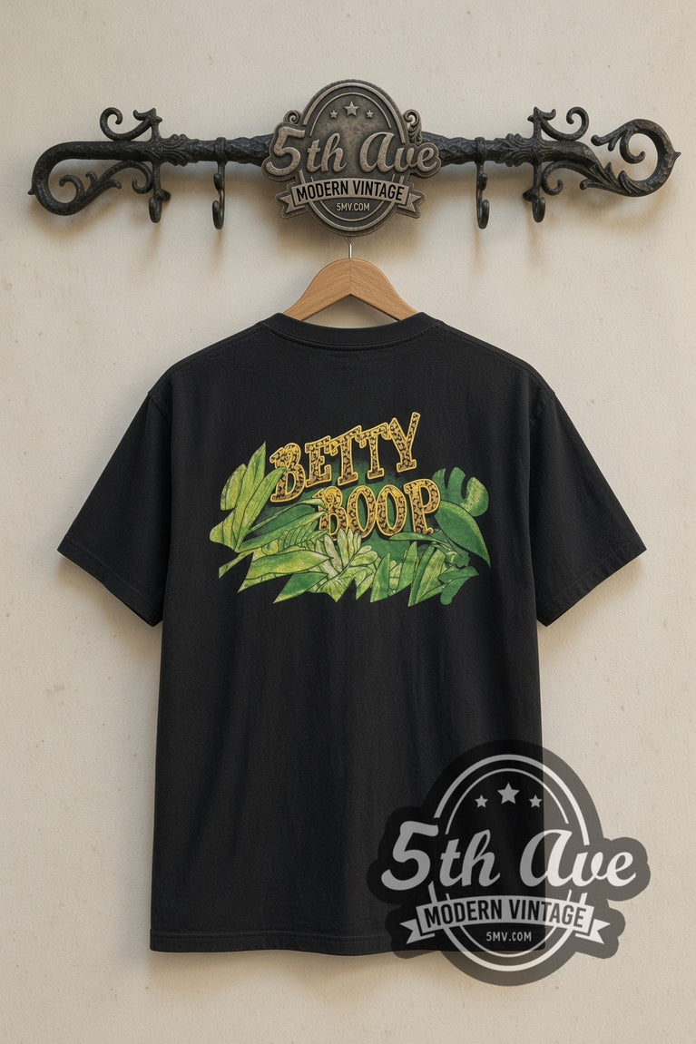 Betty Boop Jungle Girl Leopard Vintage Cartoon T-Shirt