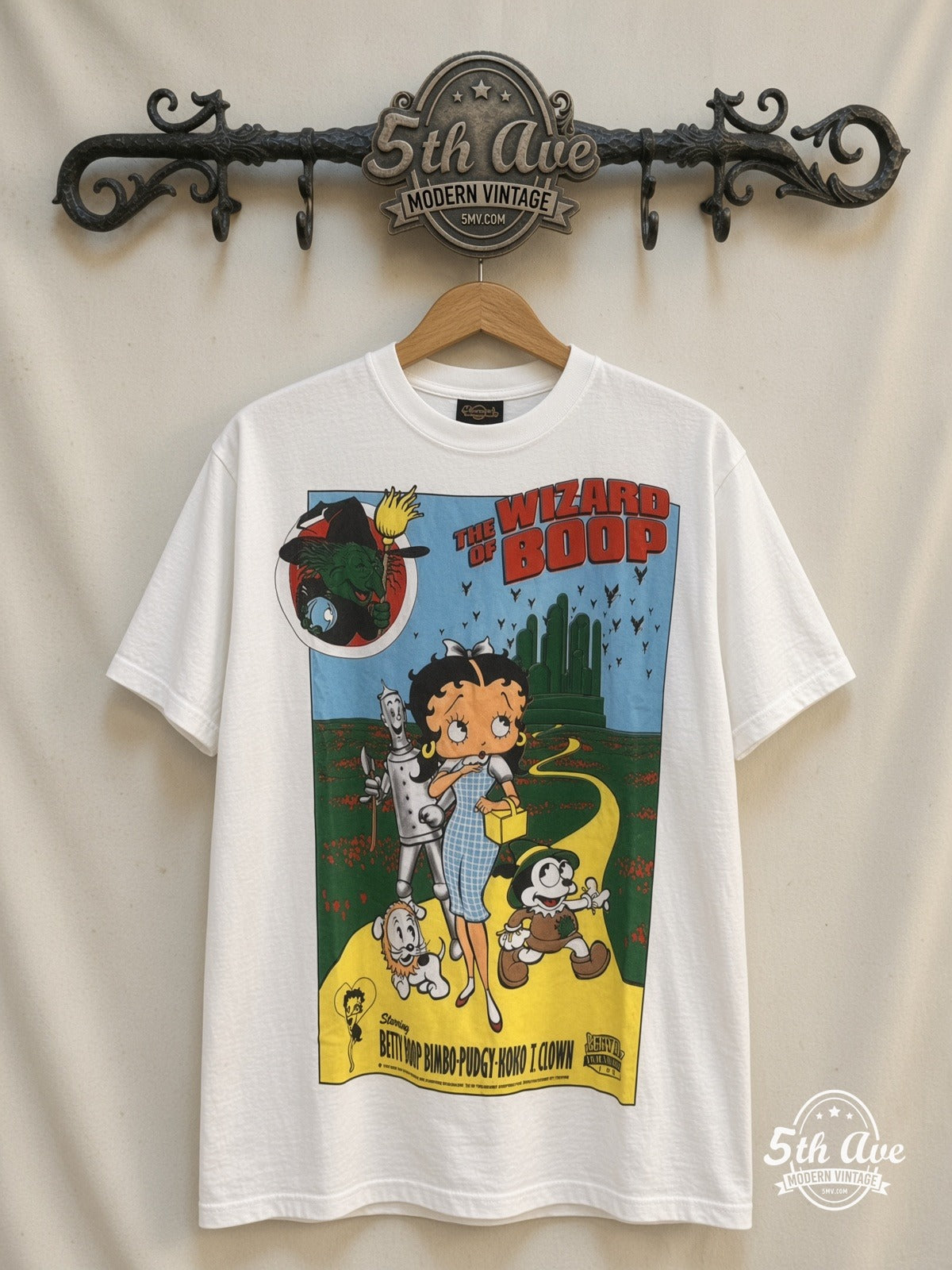 Betty Boop The Wizard of Boop vintage cartoon t-shirt on rack