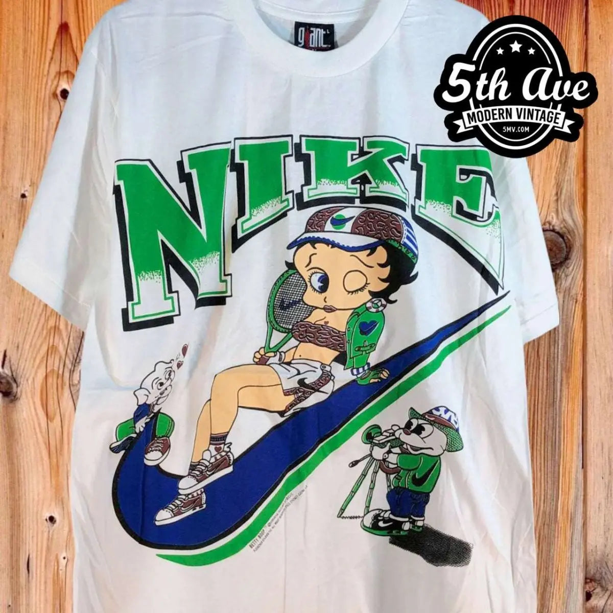Betty Boop x Nike - New Vintage Animation T shirt - Vintage Band Shirts