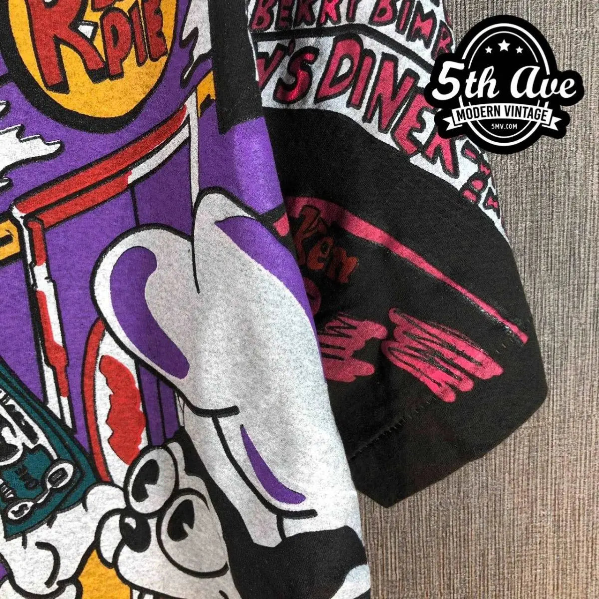 Betty Boop's Diner Served Hot & Fresh - AOP all over print New Vintage Animation T shirt - Vintage Band Shirts