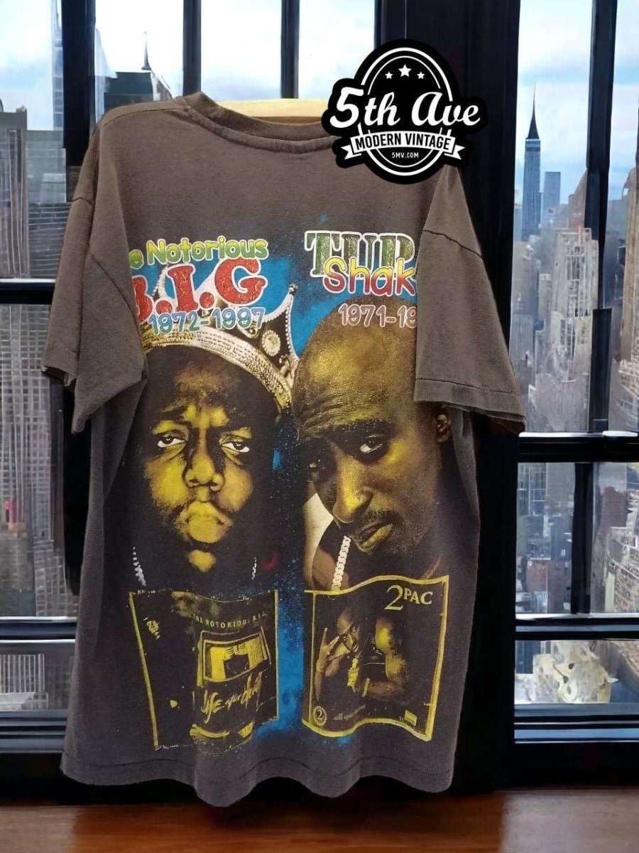 Biggie Tupac Collaboration Bootleg t shirt - Vintage Band Shirts