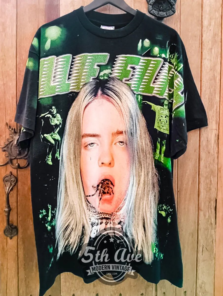 Billie Eilish Where Do We Go? World Tour - AOP All Over Print New Vintage Band T shirt - Vintage Band Shirts