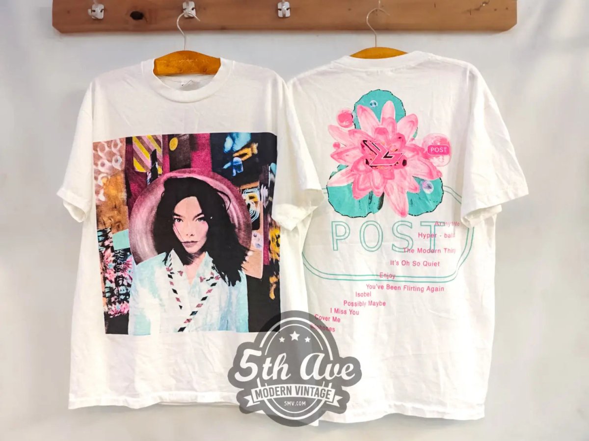 Björk Bjork "Post" the second studio album - New Vintage Band T shirt - Vintage Band Shirts