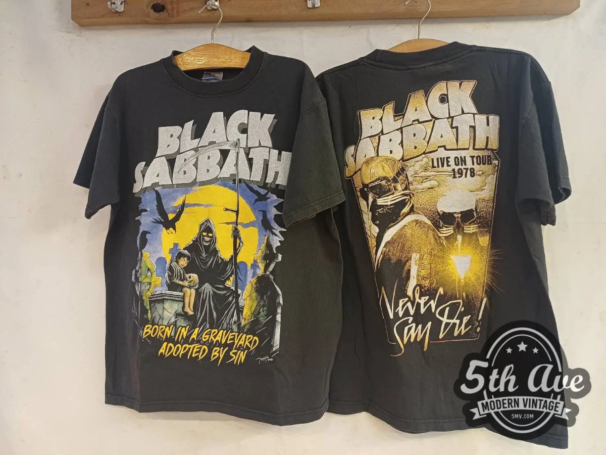 Black Sabbath Never Say Die Live on Tour 1978 - New Vintage Band T shirt - Vintage Band Shirts