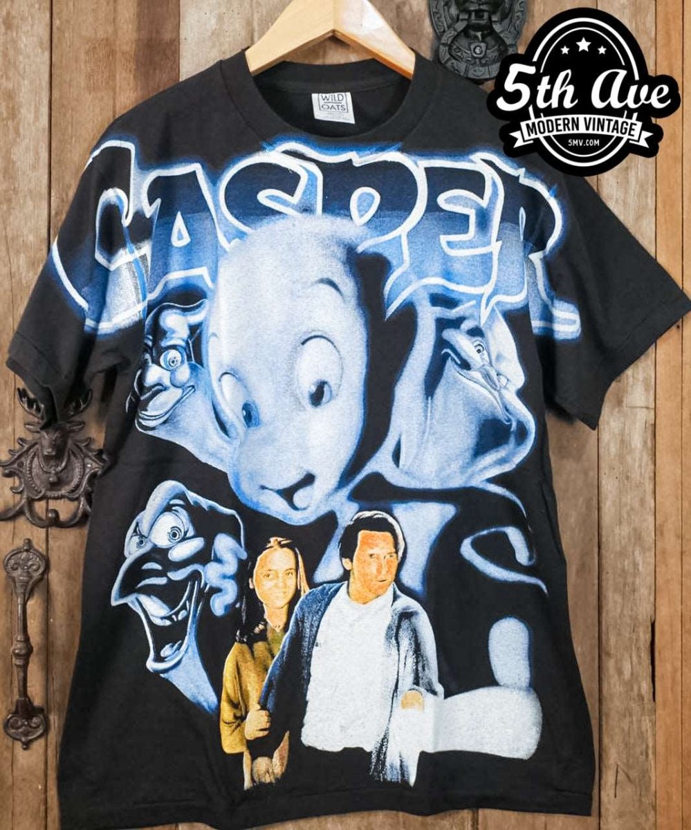 Vintage casper all discount over print tee