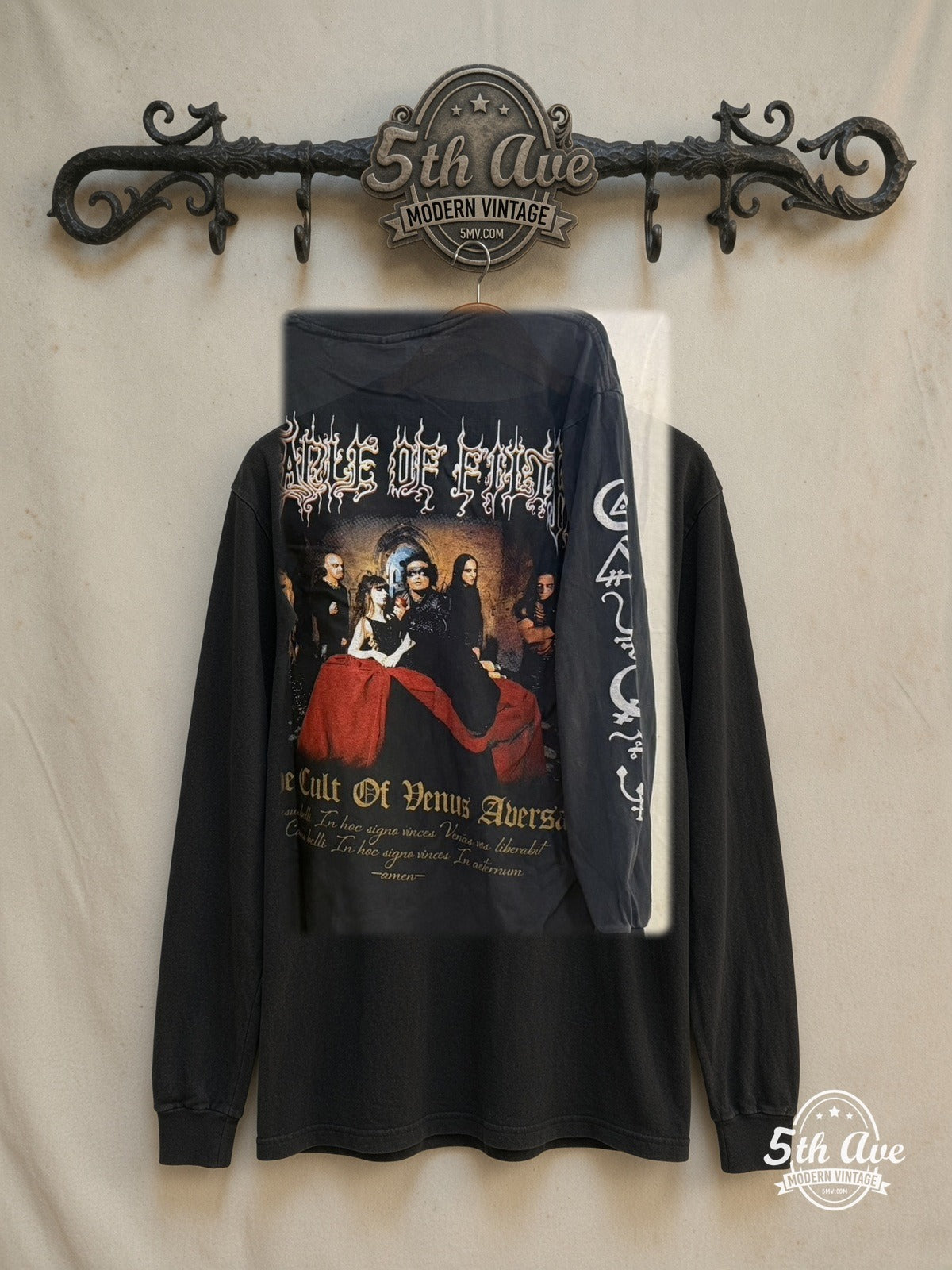Cradle of Filth Cult of Venus Aversa long sleeve vintage band t-shirt back on rack