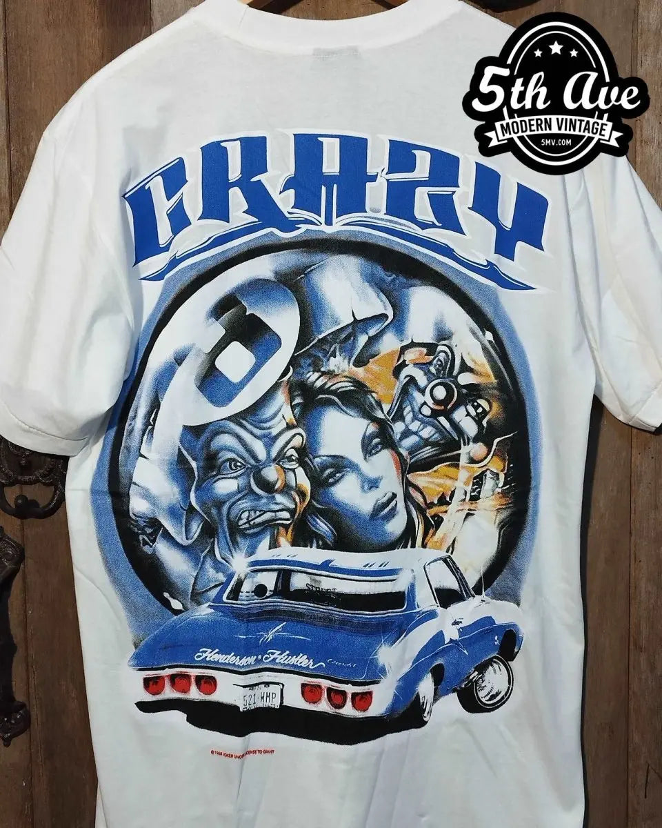 Crazy - Rollin hard lowrider low rider car culture t shirt - Vintage Band Shirts
