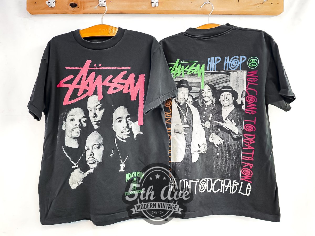 Death Row Records X Stüssy 'The Untouchable' - Vintage Reprint Band T-Shirt - Vintage Band Shirts
