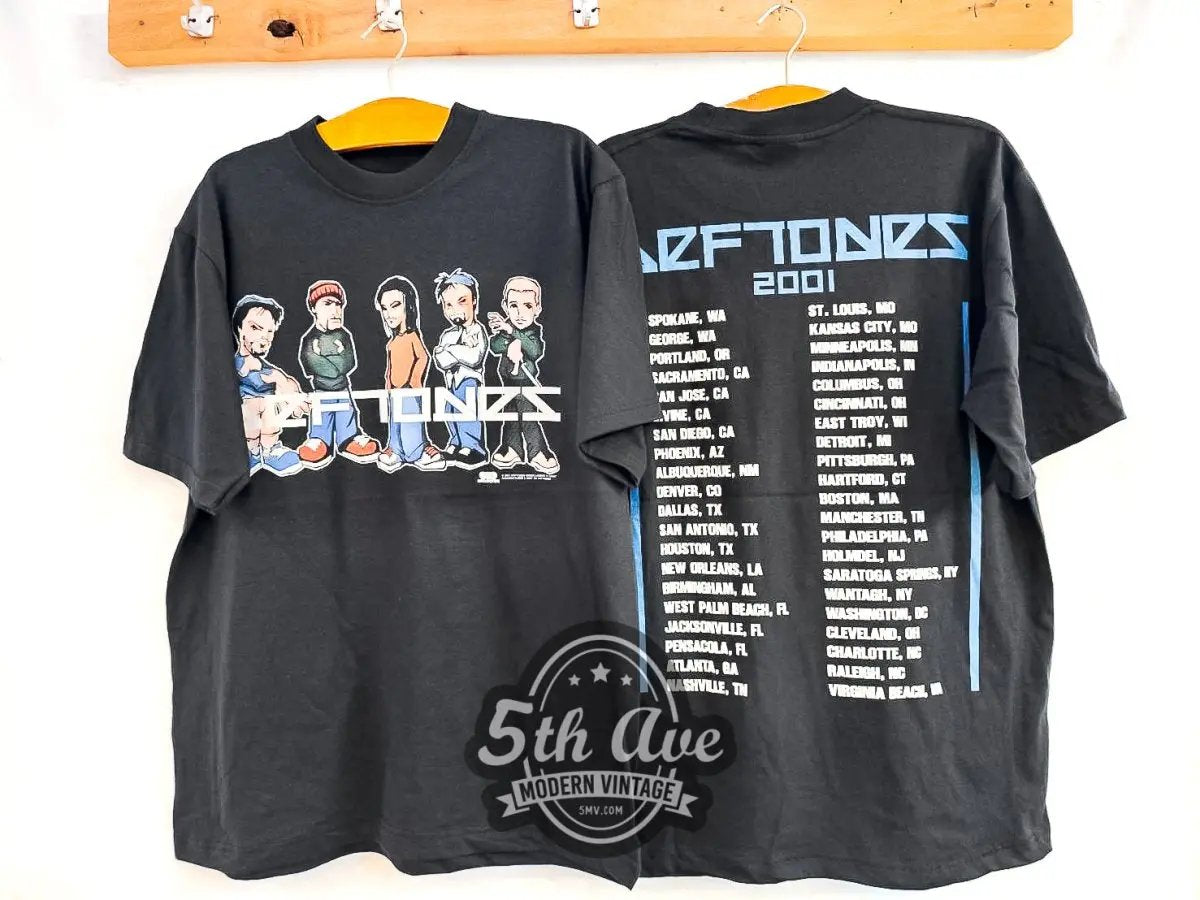 Deftones Tour 2001 - Vintage Reprint Band T-Shirt - Vintage Band Shirts