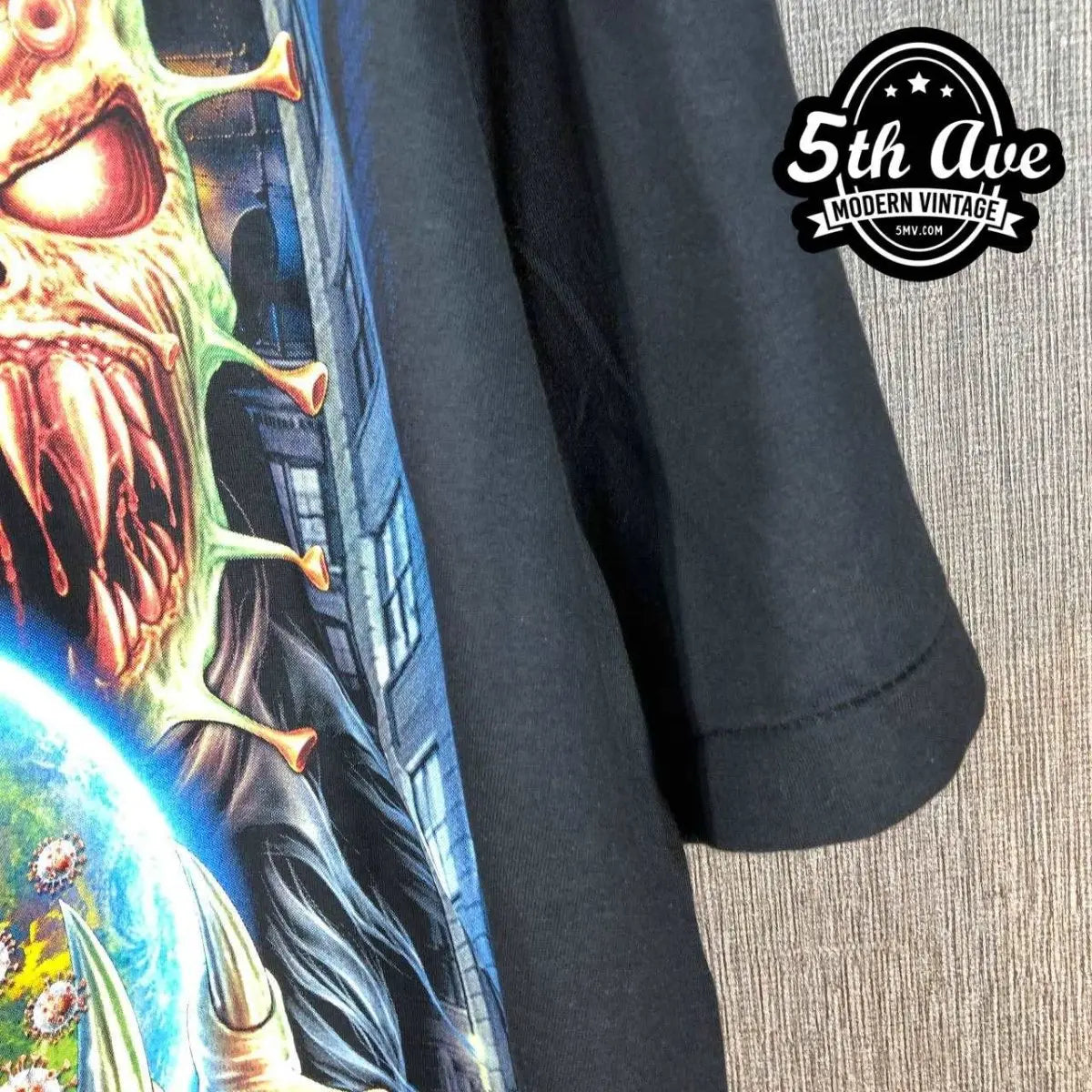 Defying the Cosmic Threat: Hand-Screened COVID Virus Art t shirt - Vintage Band Shirts