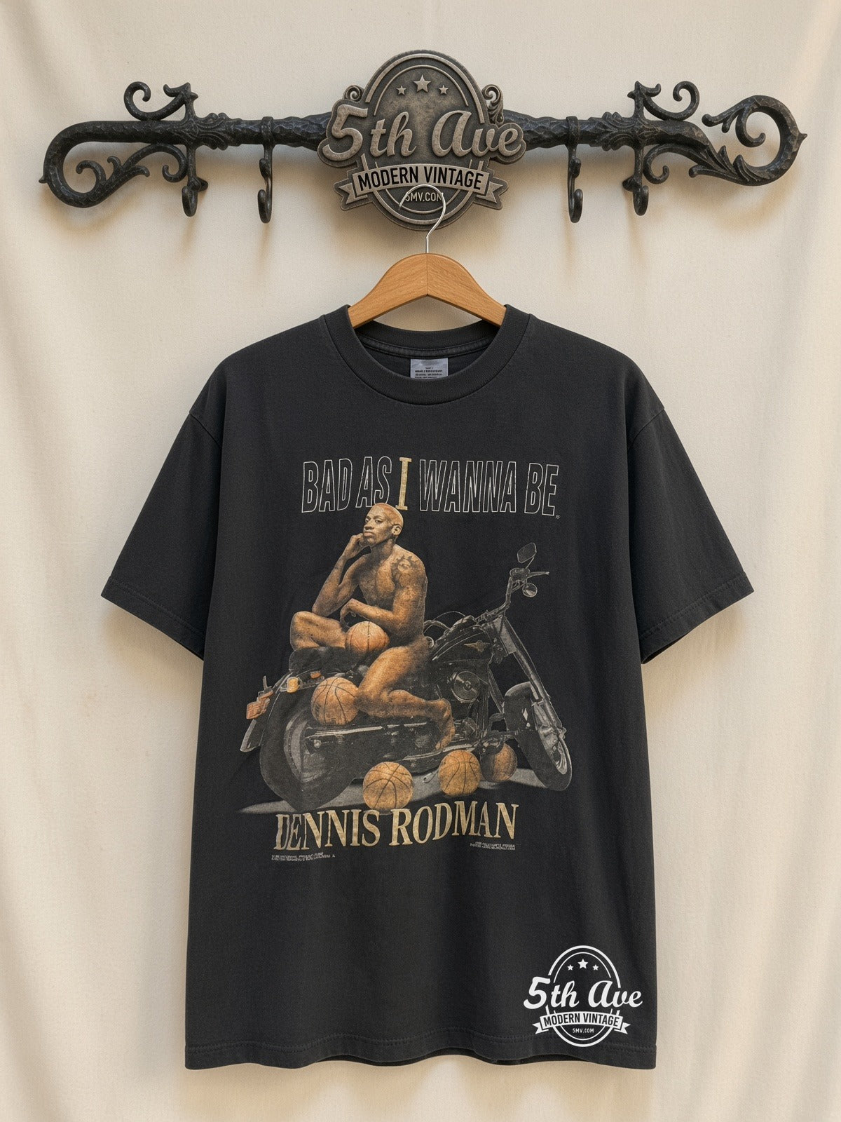 Dennis Rodman Bad As I Wanna Be vintage t-shirt on rack