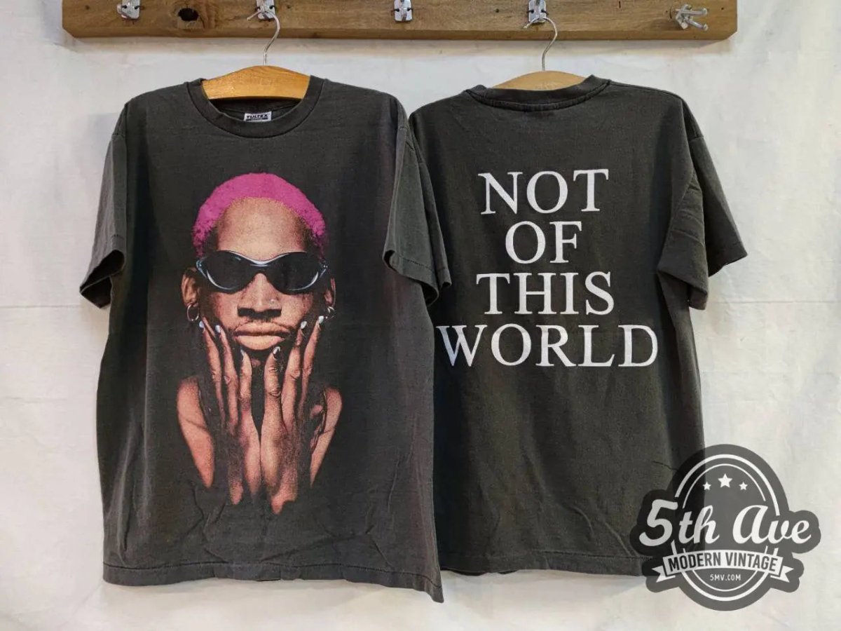 Dennis Rodman Not of this World - New Vintage T shirt - Vintage Band Shirts