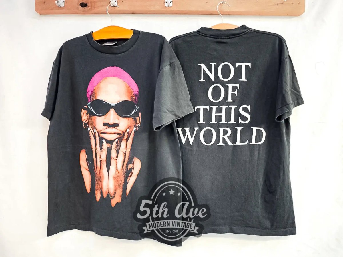 Dennis Rodman Not of this World - Vintage Reprint T-Shirt - Vintage Band Shirts