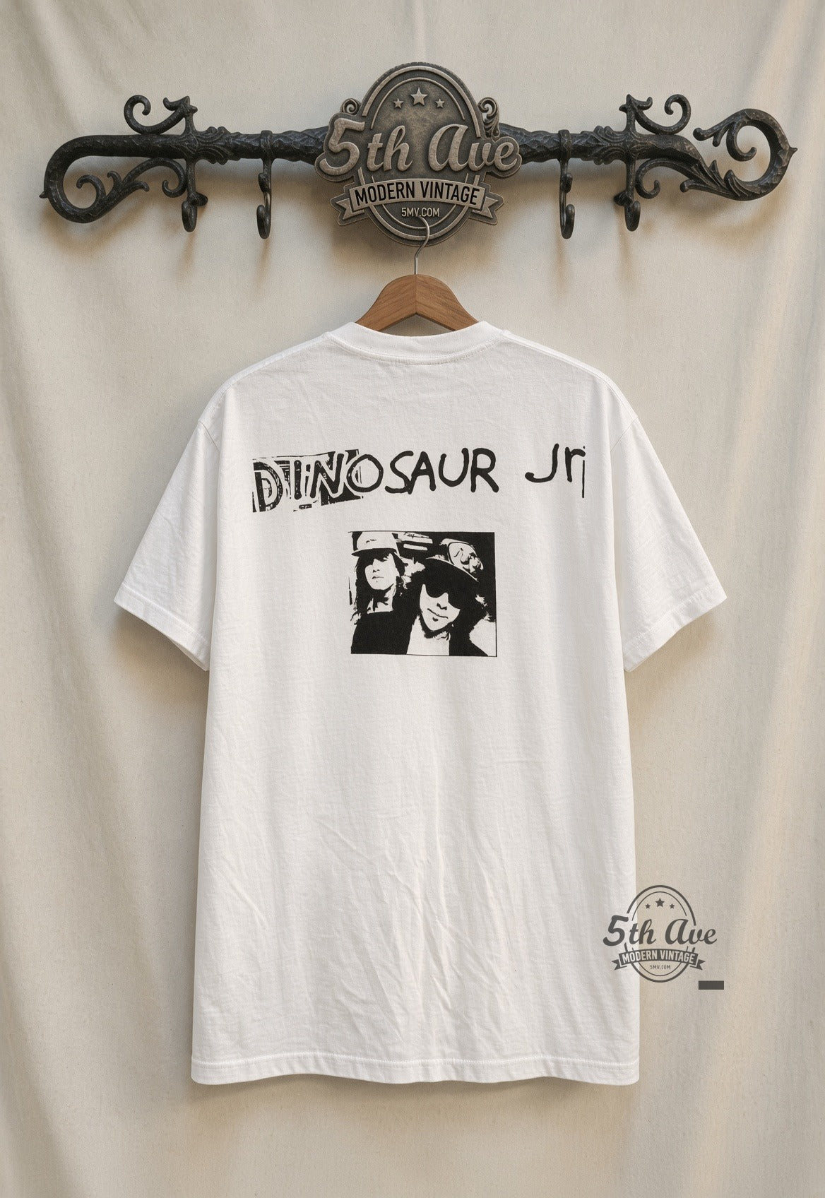 Dinosaur Jr Green Mind Cover Photo White white vintage band t-shirt back on cream 5th Ave rack
