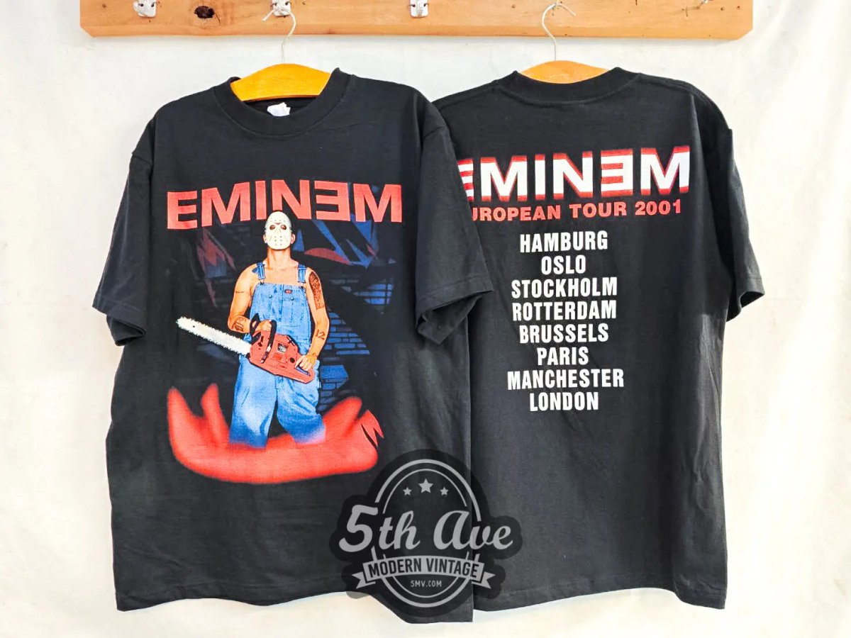 Eminem Anger Management Tour [European Tour 2001] "EMINƎM" - New Vintage Band T shirt (Copy) - Vintage Band Shirts