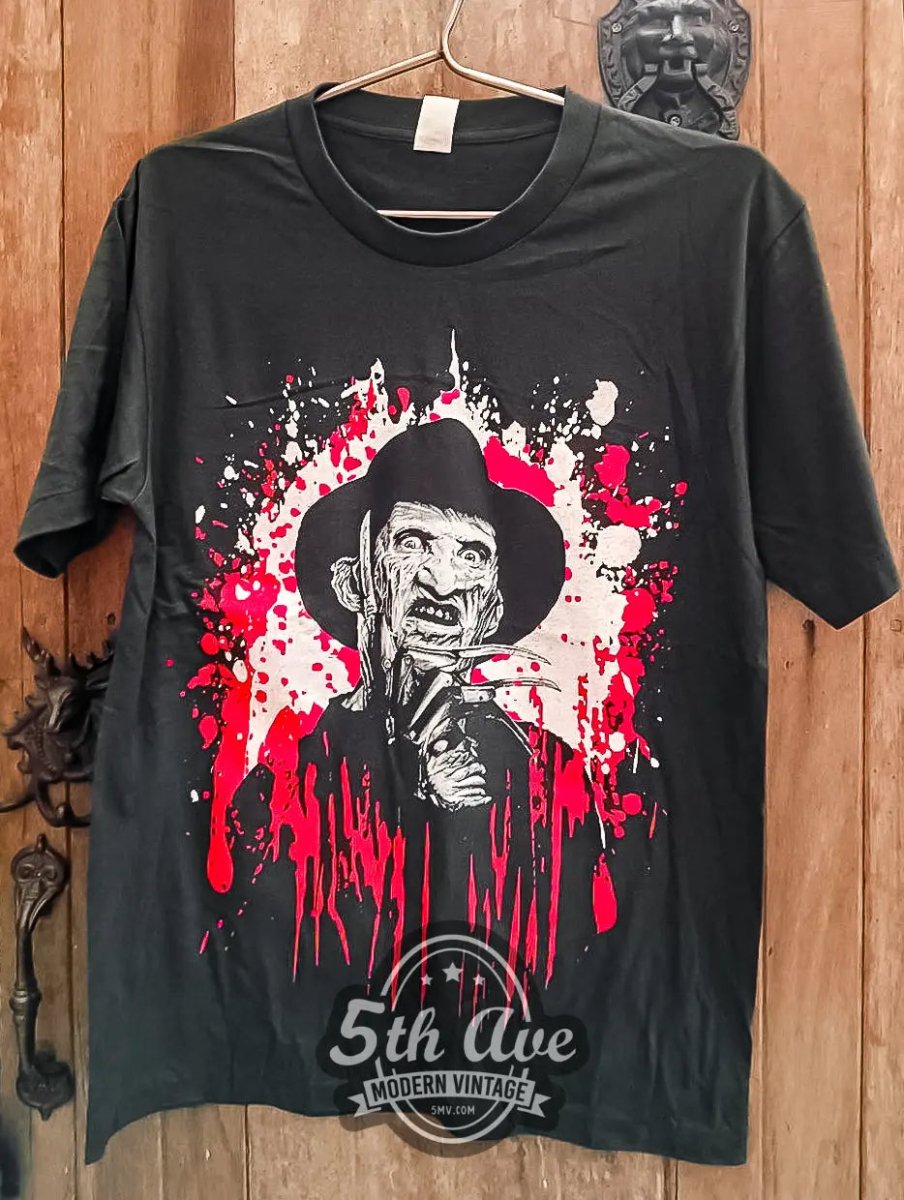 Freddy Krueger A Nightmare on Elm Street - Vintage Reprint Movie T-Shirt - Vintage Band Shirts
