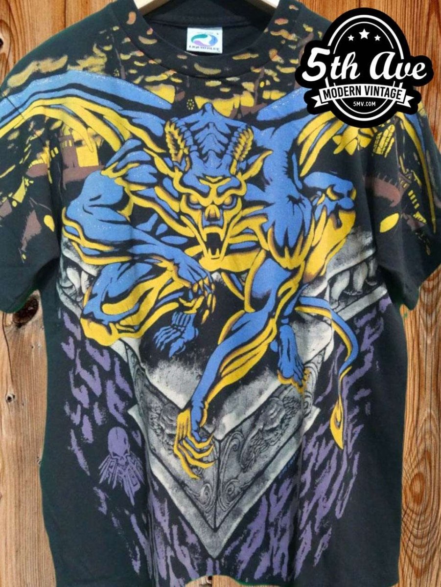 Gargoyle - AOP all over print New Vintage T shirt - Vintage Band Shirts