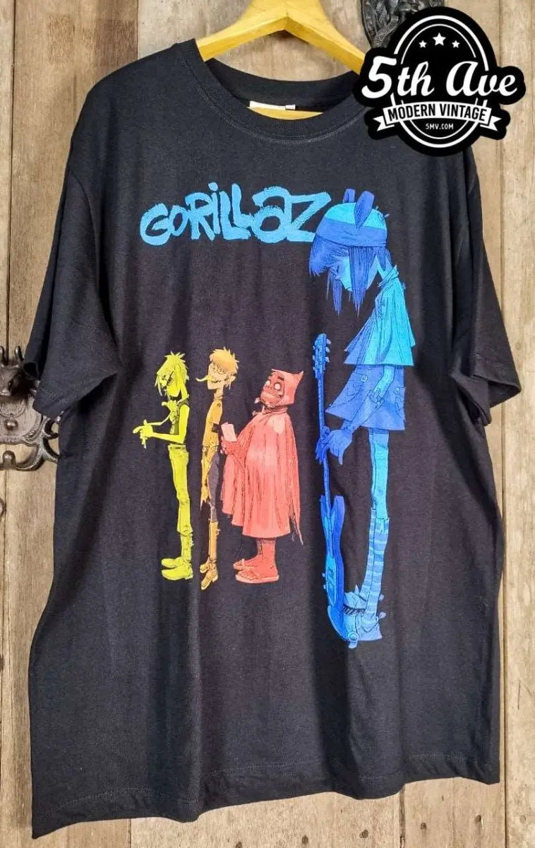 gorillaz tシャツ　90s 古着 古着 GORILLAZ ゴリラズ バンドTシャツ バンT メンズS相当