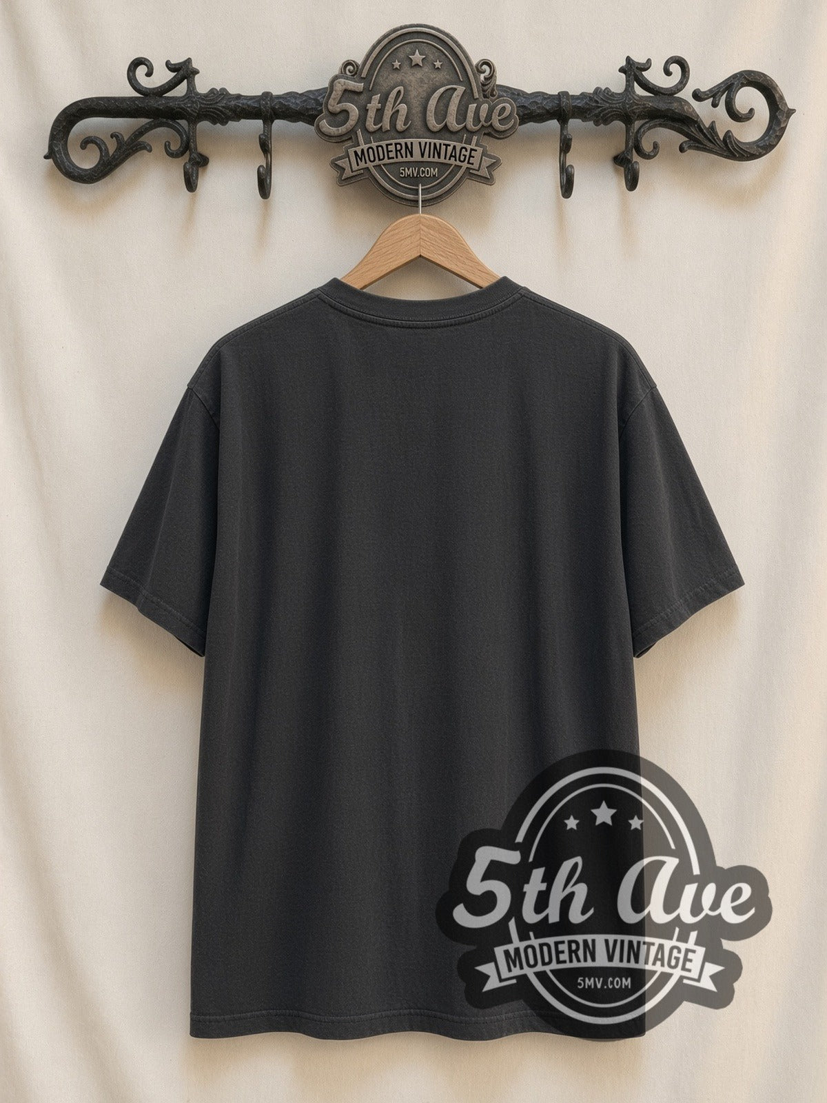 Green Day Green Frame Trio Band Photo vintage band t-shirt, back view on the 5MV rack