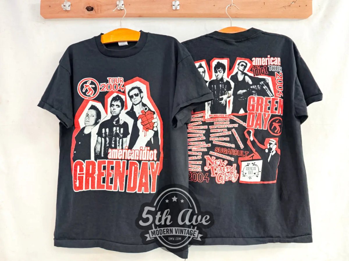 Green Day American Idiot Tour 2004 - New Vintage Band T shirt - Vintage Band Shirts