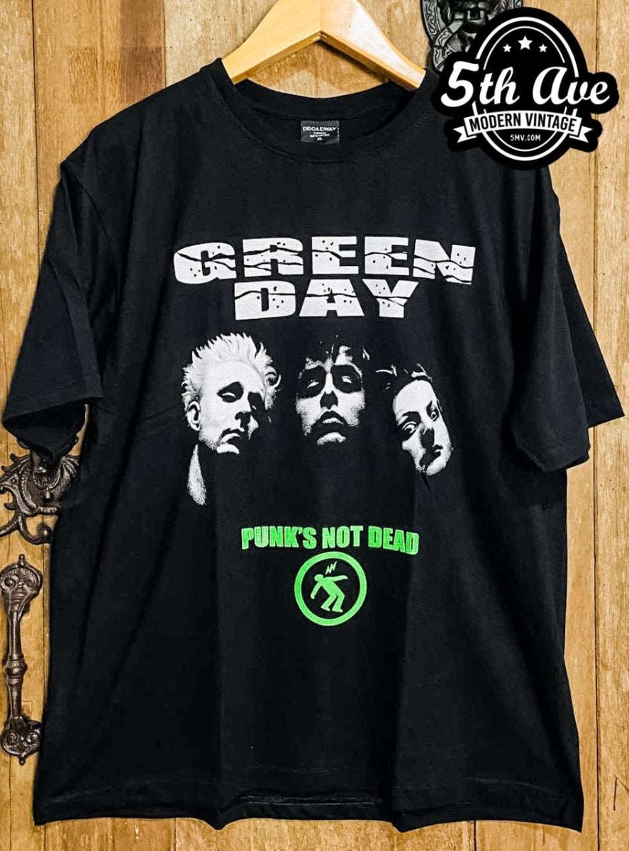 Green Day Punk Not Dead - New Vintage Band T shirt - Vintage Band Shirts