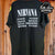 Grunge Is Dead: Nirvana All-Over Print Single Stitch Black t shirt with Giant Tag - Vintage Band Shirts