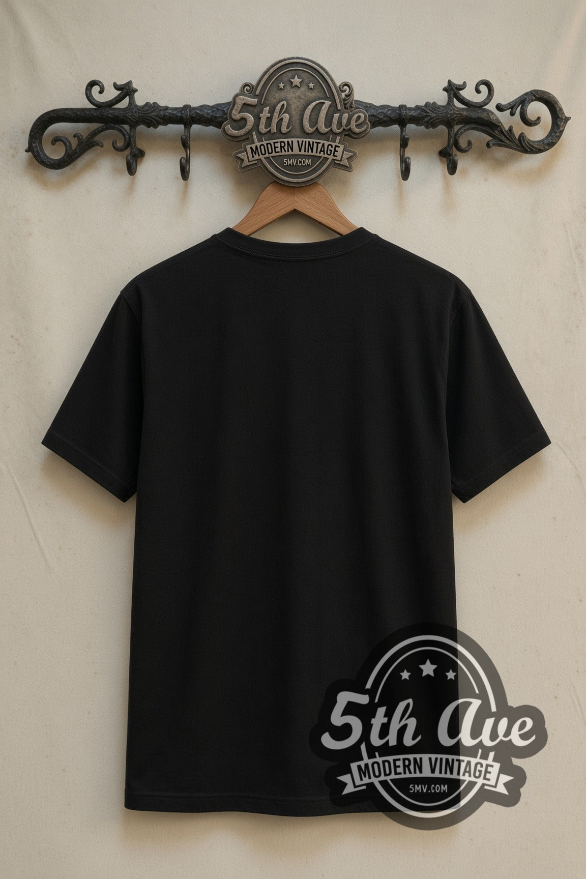 Plain black back of Gundam Wing Endless Waltz Wing Zero double stitched tee on rack