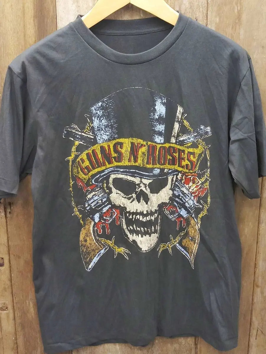 Official Guns N' Roses Men's T-Shirt - Summer Jam 1988 Tour Design With Back Print