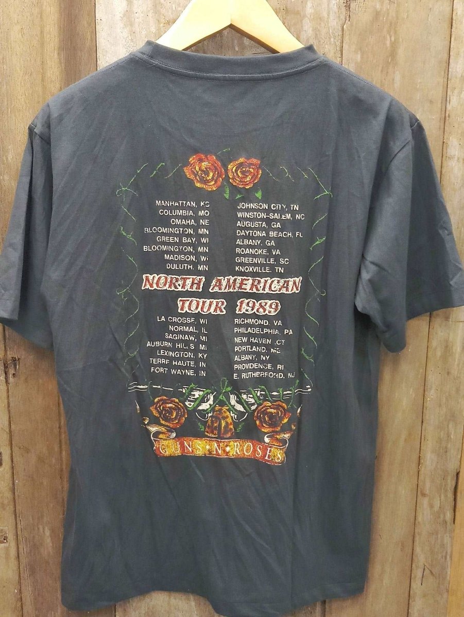 GUNS N' ROSES 1989 North American Tour t shirt - Vintage Band Shirts