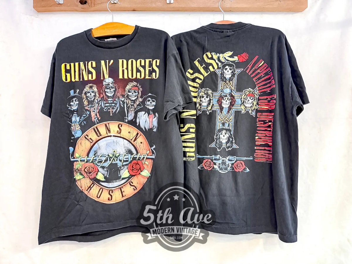 Guns N' Roses Appetite for Destruction - Vintage Reprint Band T-Shirt - Vintage Band Shirts