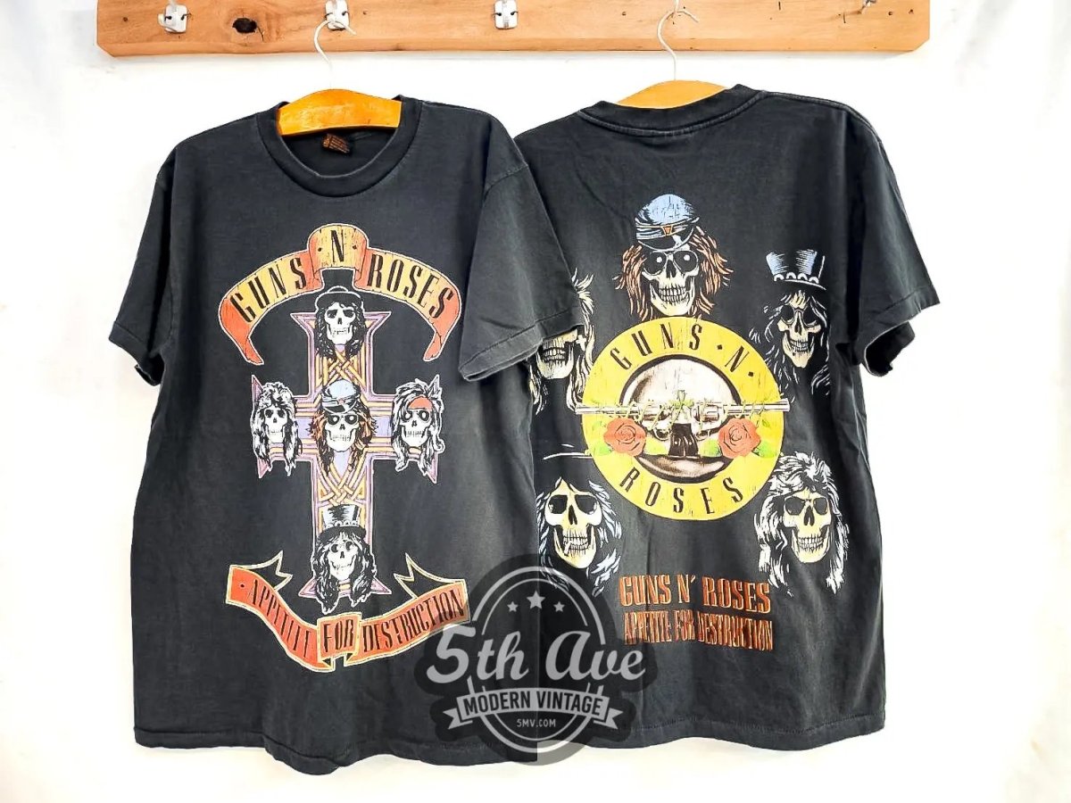 Guns N' Roses Appetite for Destruction - Vintage Reprint Band T-Shirt - Vintage Band Shirts