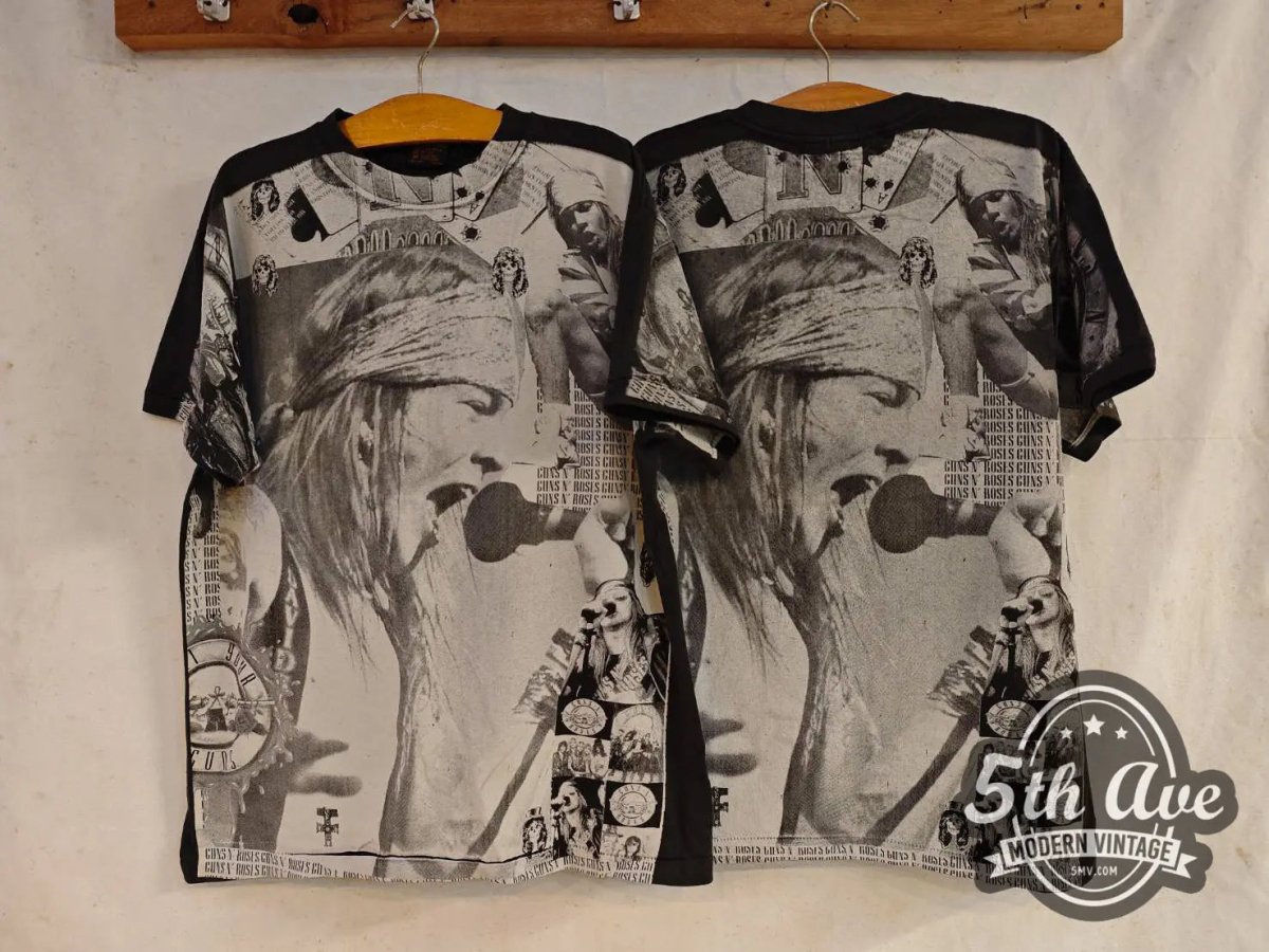 Guns N' Roses Axl Rose - AOP all over print New Vintage Band T shirt - Vintage Band Shirts