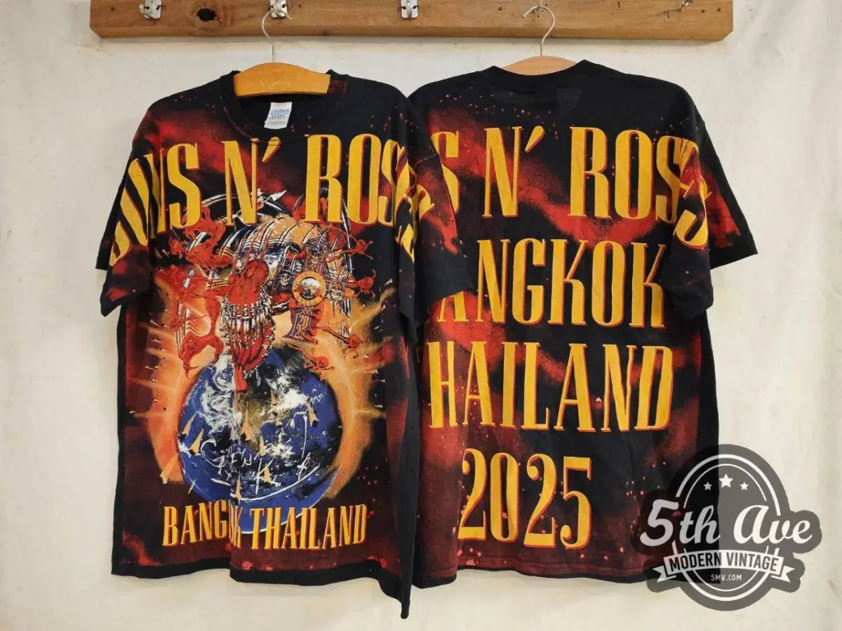 Guns N' Roses World Tour Bangkok Thailand 2025 AOP all over print - New Vintage Band T shirt - Vintage Band Shirts