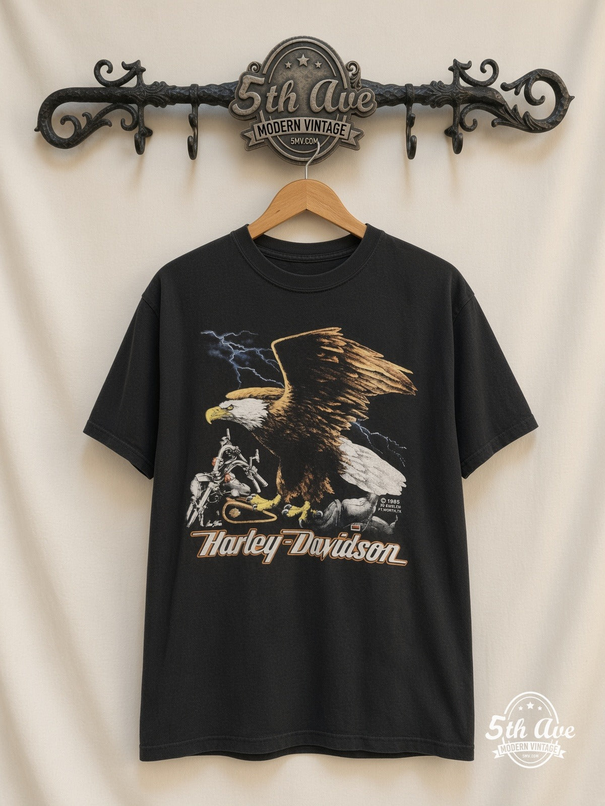 Harley-Davidson Lake Shore Waukegan Eagle vintage harley t-shirt on rack