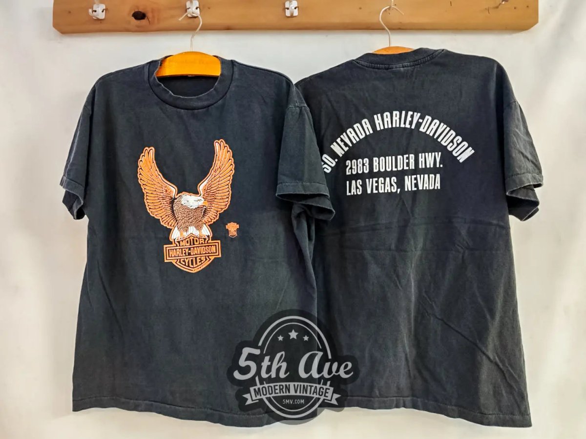 Harley Davidson Las Vegas, Nevada - New Vintage T shirt - Vintage Band Shirts