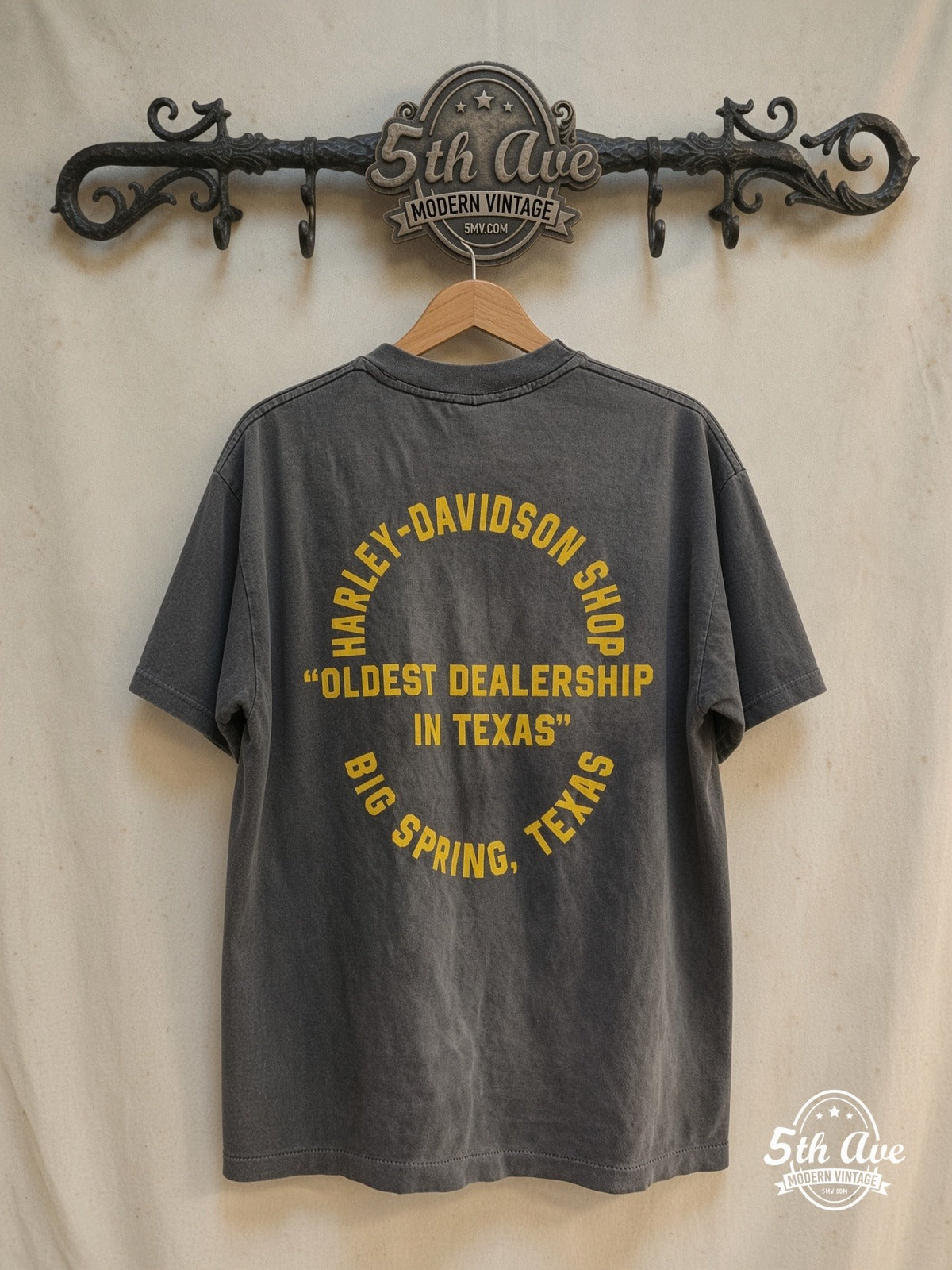 Harley-Davidson Rice Burner Big Spring TX vintage graphic tee back on rack