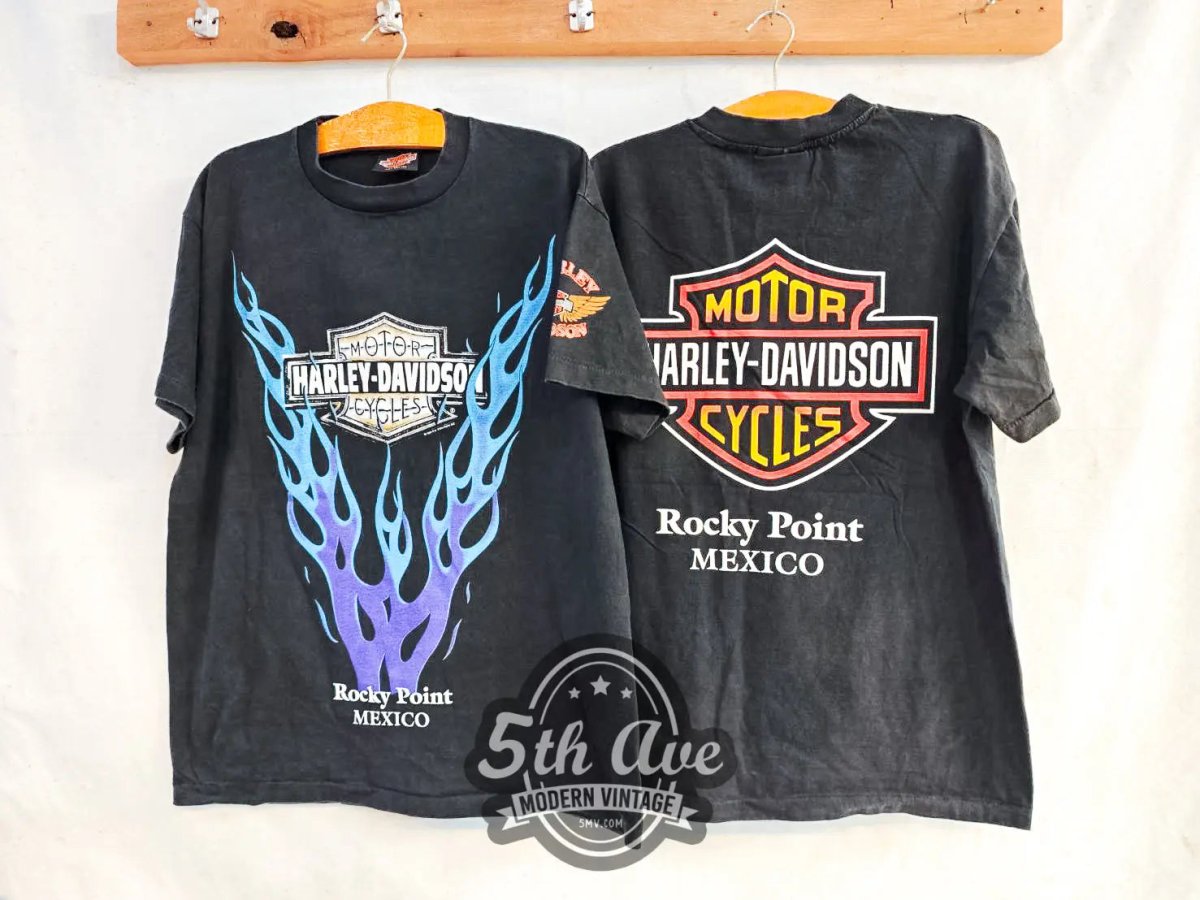 Harley Davidson Rocky Point Mexico - New Vintage T shirt - Vintage Band Shirts
