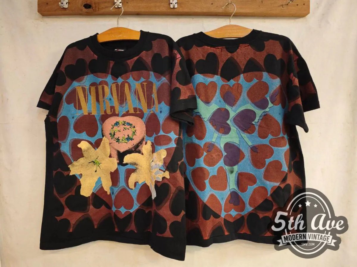 Heart - Shaped Box: Nirvana All Over Print t shirt - Vintage Band Shirts