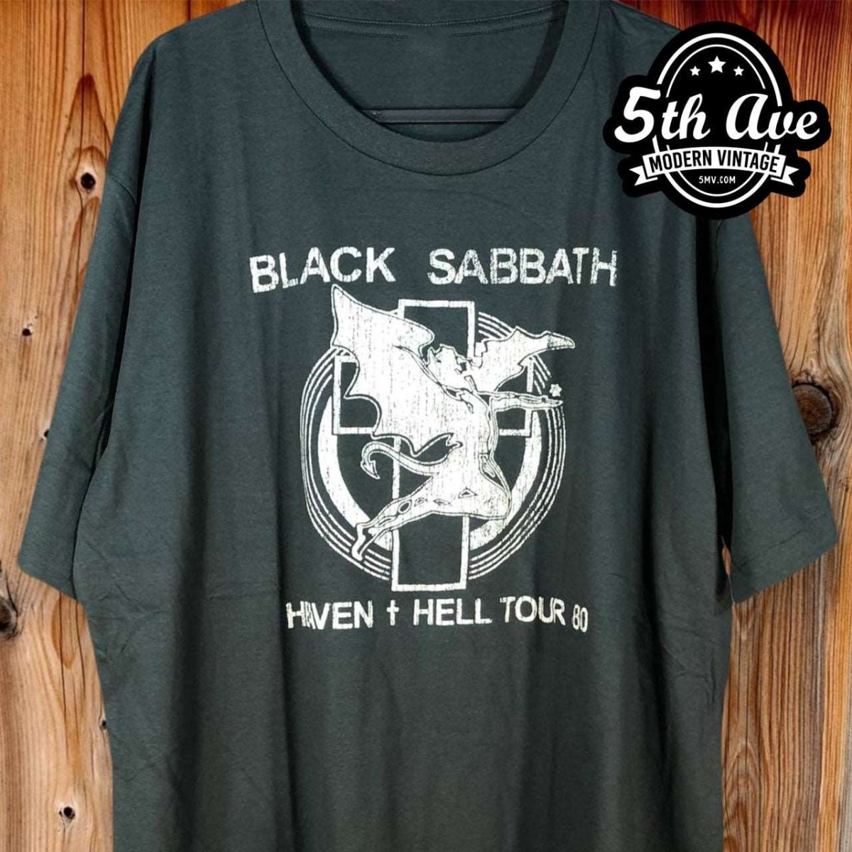 Heaven & Hell Resonance: Vintage Tribute Black Sabbath t shirt - Vintage Band Shirts