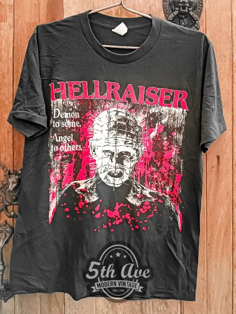 Hellraiser Pinhead the Hell Priest - Vintage Reprint Movie T-Shirt - Vintage Band Shirts