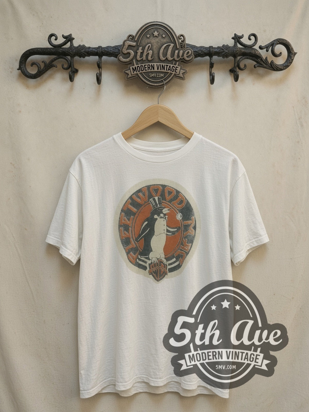 Newsletter: Fleetwood Mac – Penguin Logo (White) – Vintage Band T-Shirt